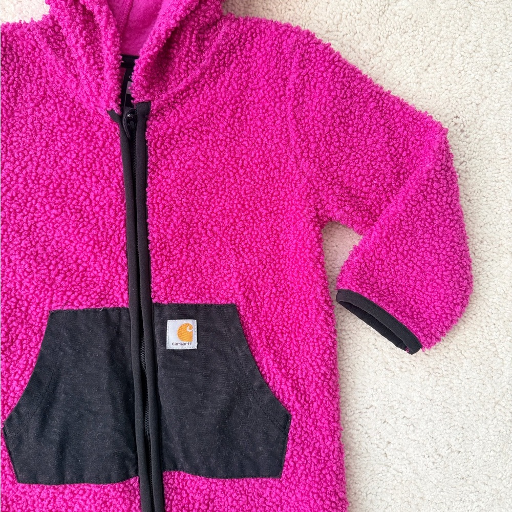 Carhartt Fuchsia Hooded Fleece Snowsuit - Picture 2 of 16